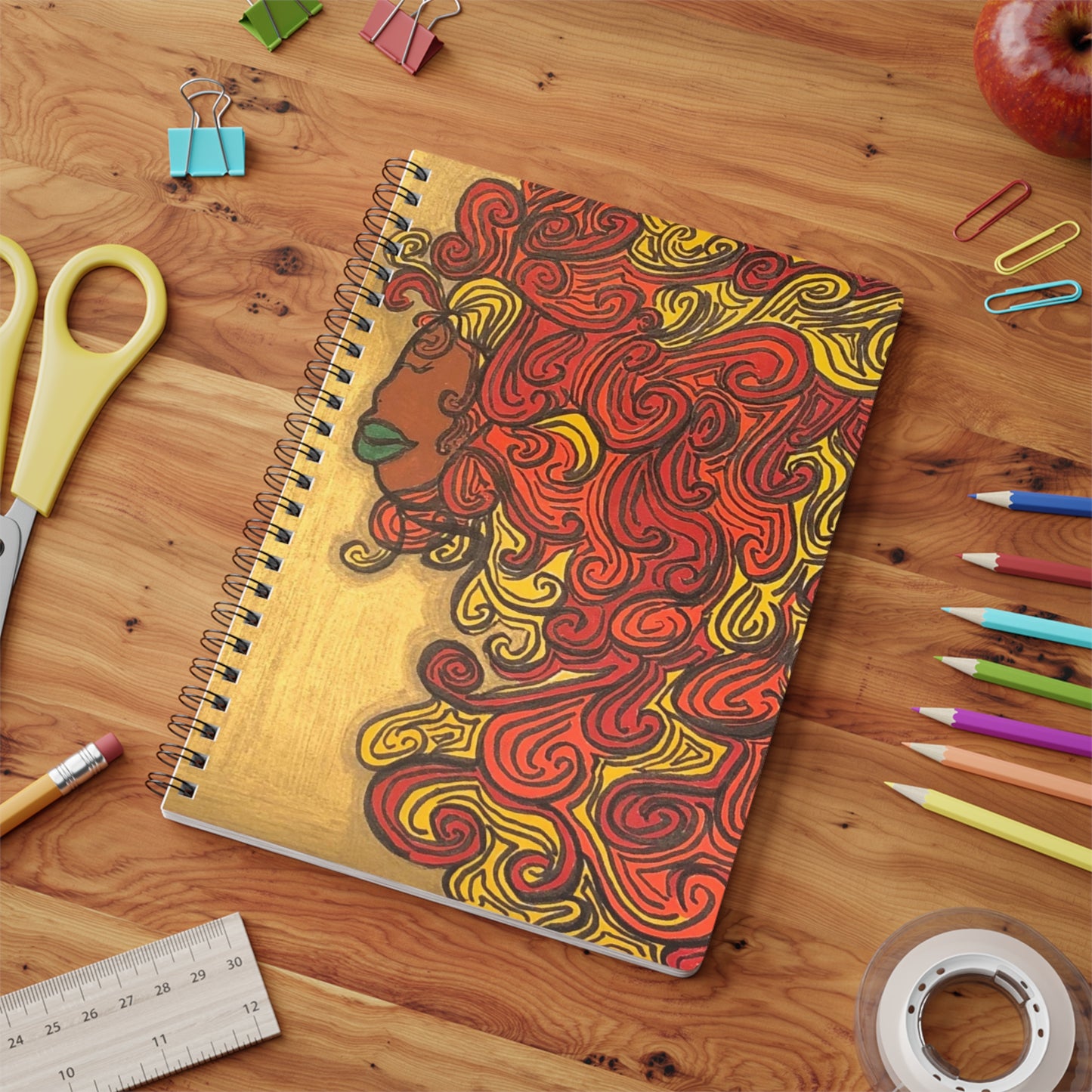 “Her” Wirebound Softcover Notebook, A5