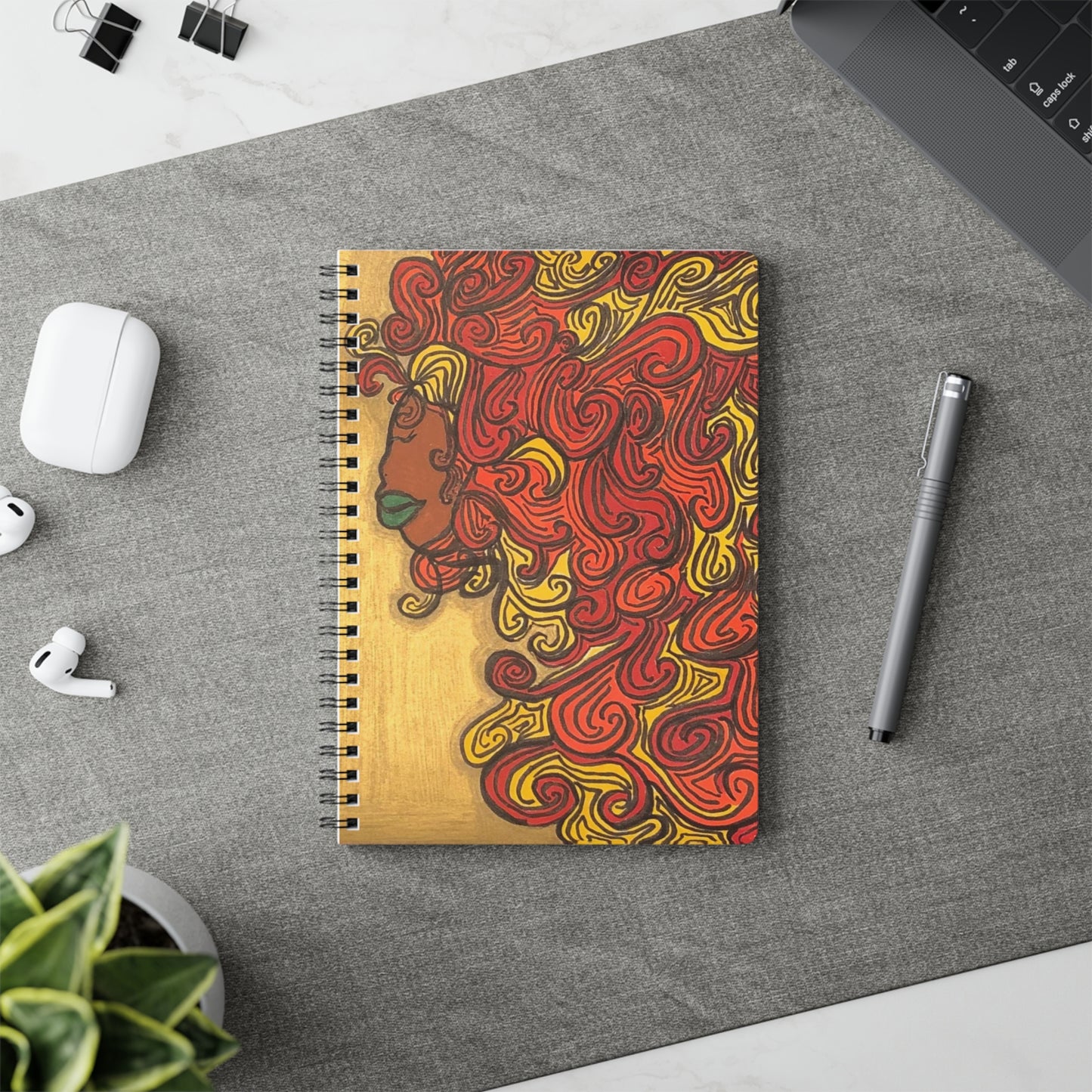 “Her” Wirebound Softcover Notebook, A5